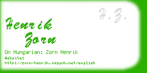 henrik zorn business card